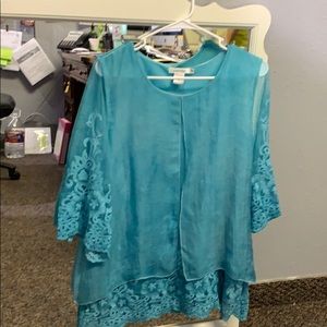 Teal blouse